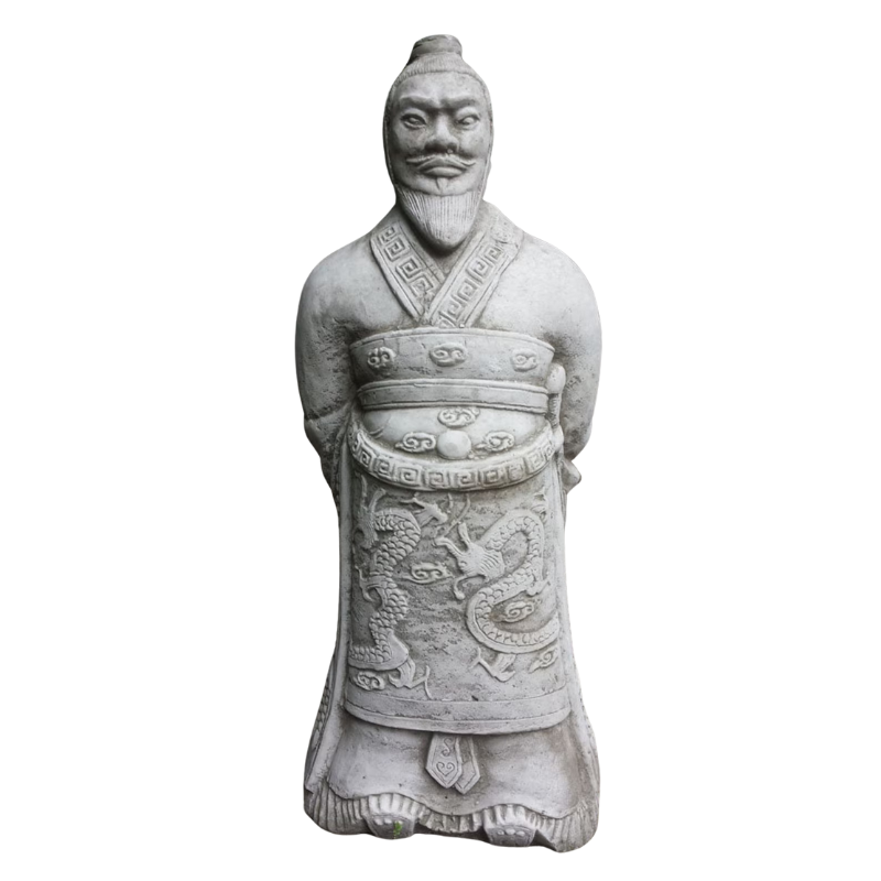 Statue de guerrier chinois jardin