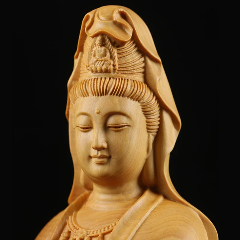 Statue Bouddha en bois