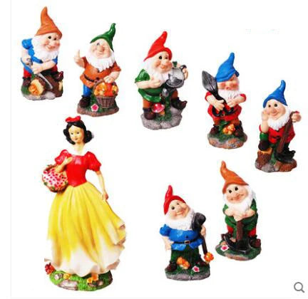 Statue de jardin blanche neige
