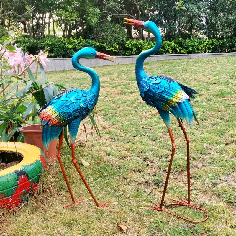 Statue de jardin héron