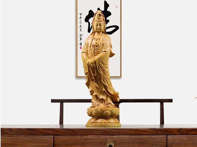Statue Bouddha en bois