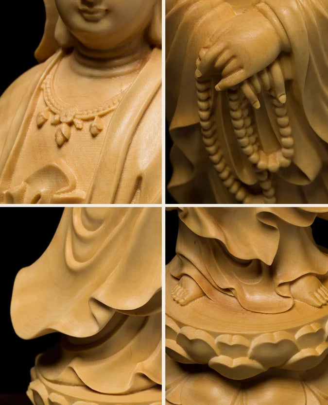 Statue Bouddha en bois