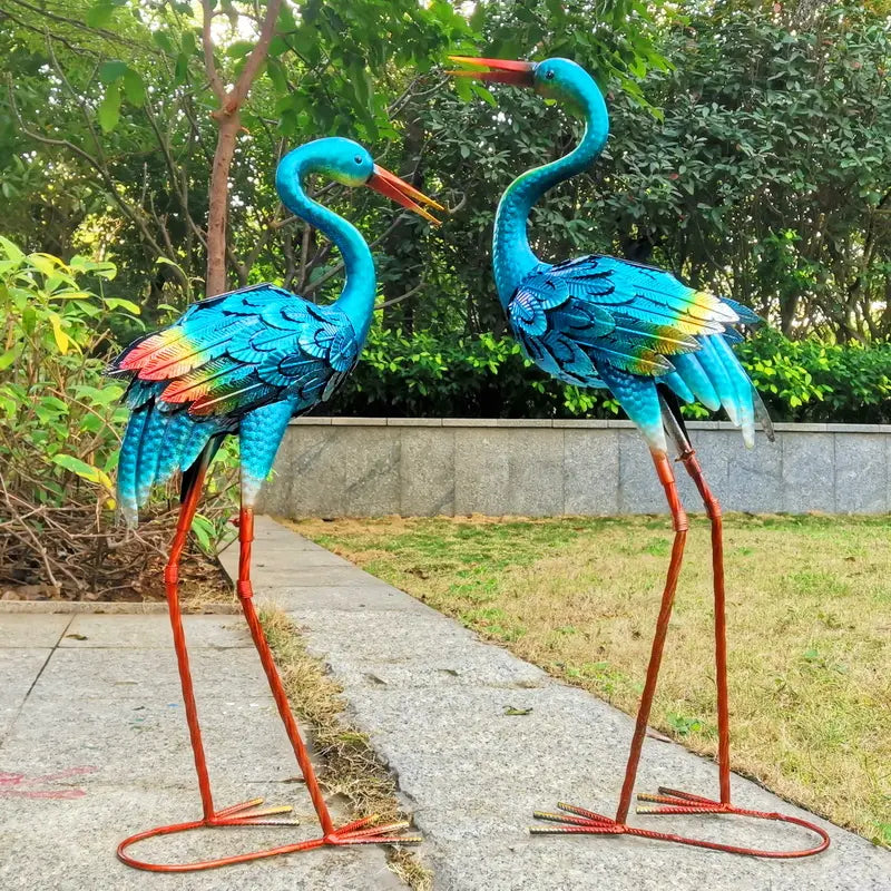 Statue de jardin héron