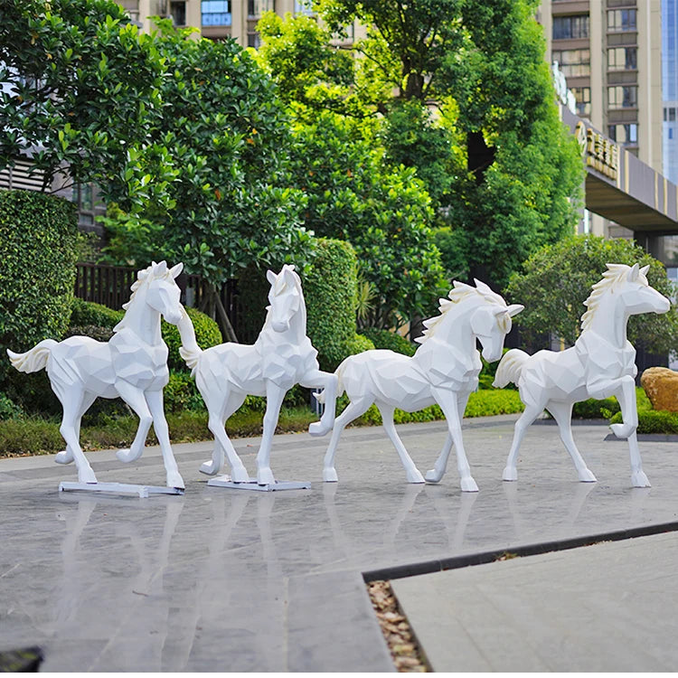 Statue de jardin cheval