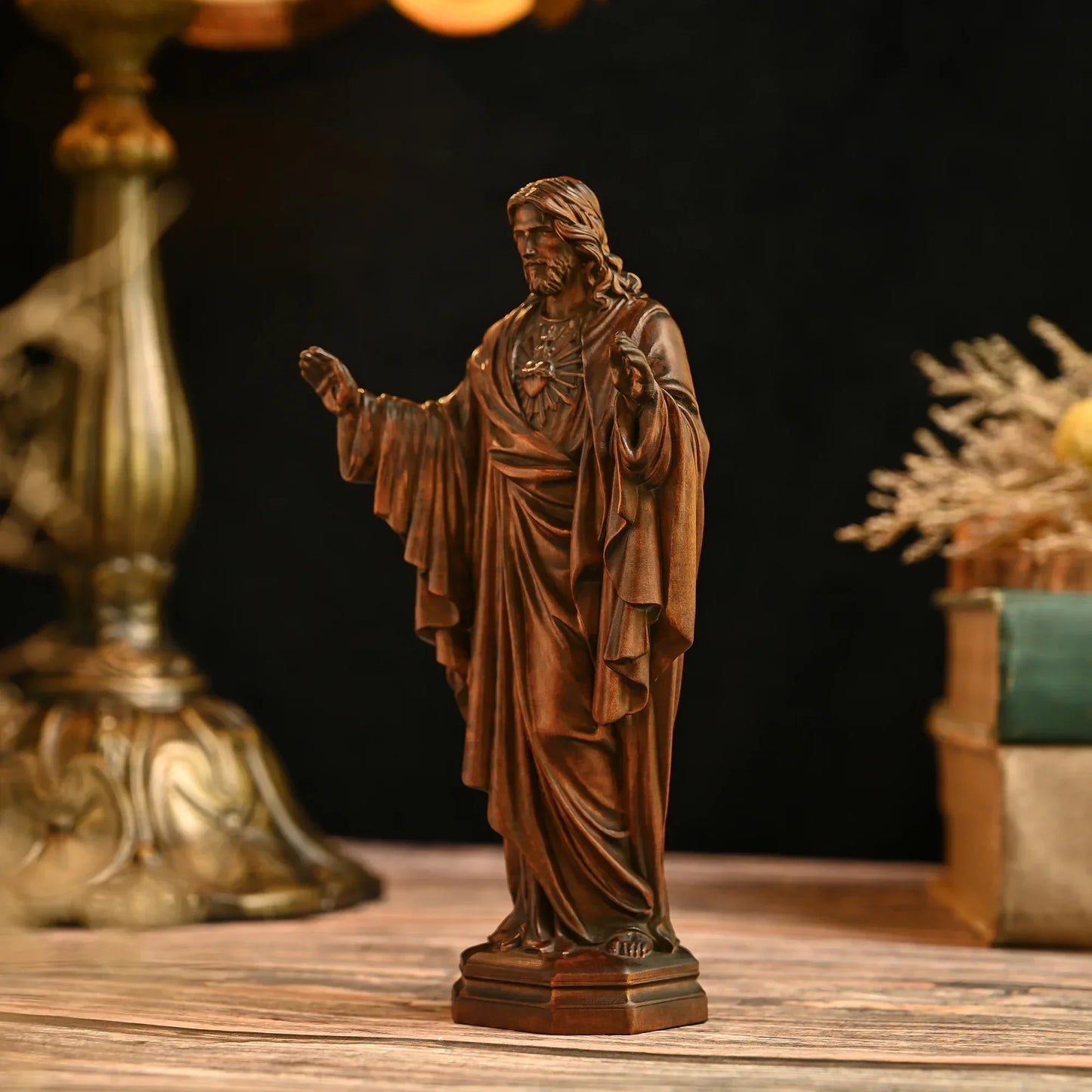 Statue Jésus en bois