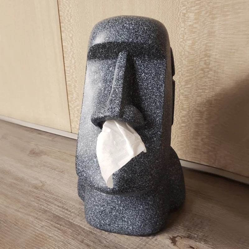 Statue moaï mouchoirs