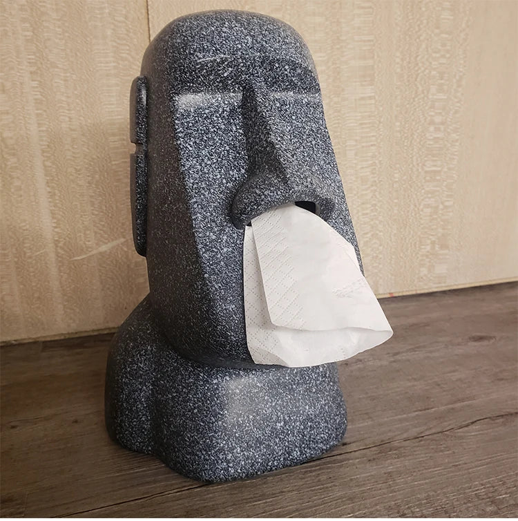 Statue moaï mouchoirs