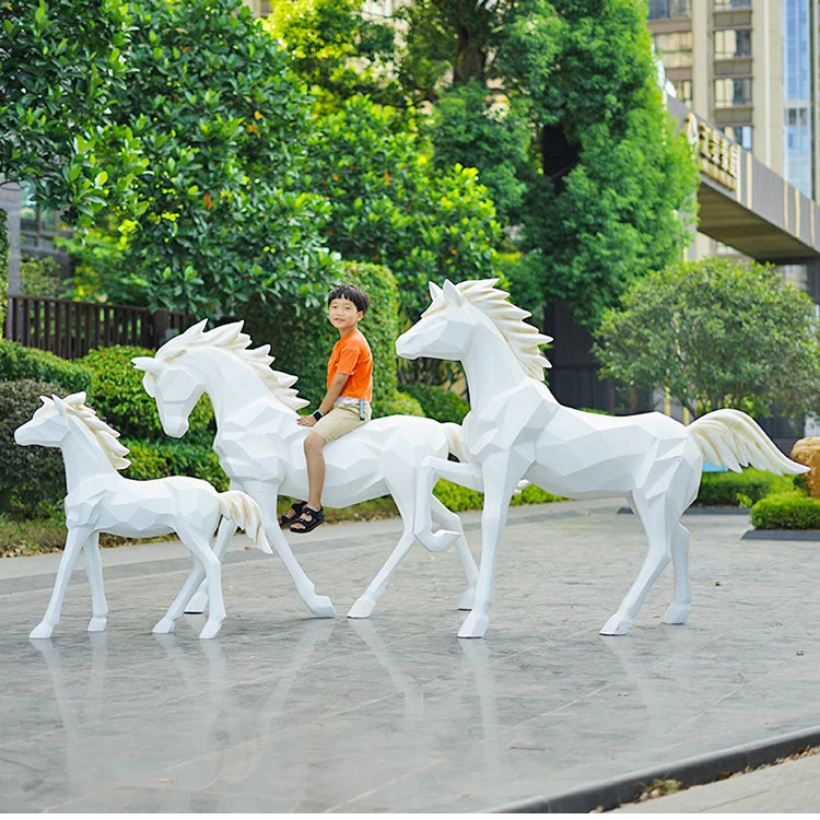 Statue de jardin cheval
