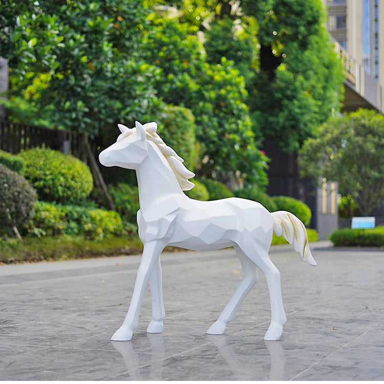 Statue de jardin cheval