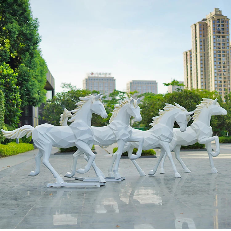 Statue de jardin cheval