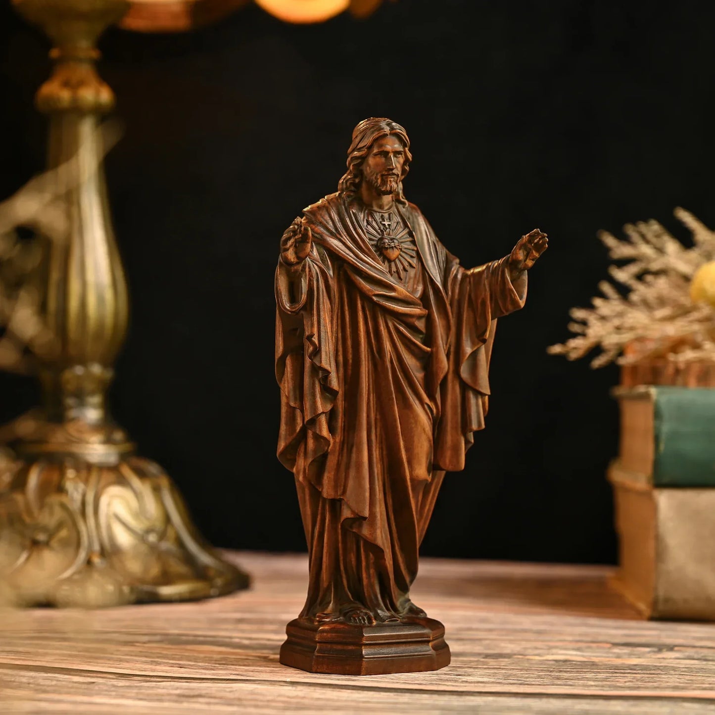 Statue Jésus en bois