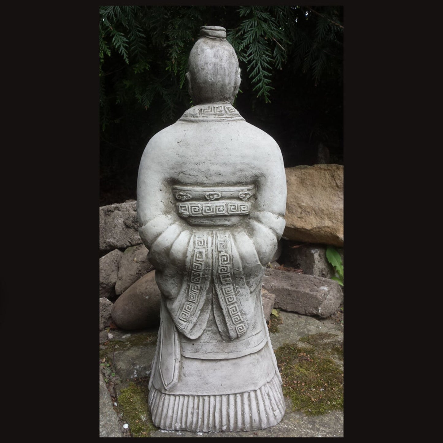 Statue de guerrier chinois jardin