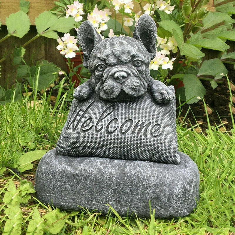 Statue de jardin chien