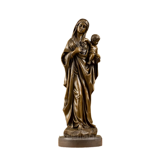 Statue Vierge Marie en bronze