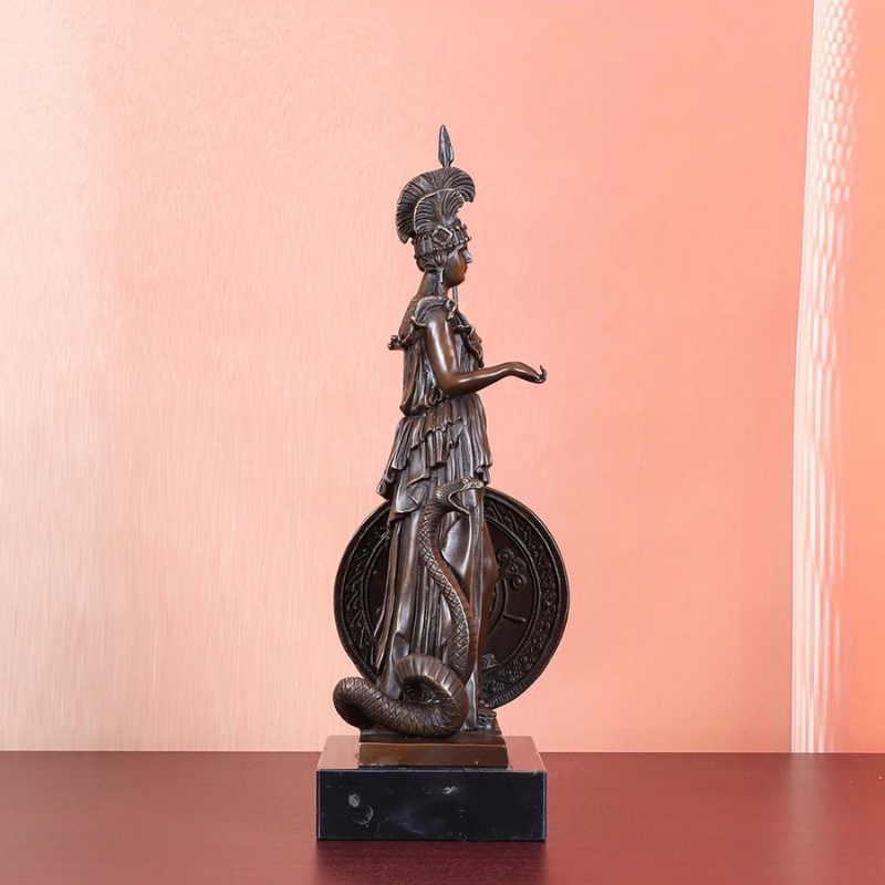 Statue Athéna bronze