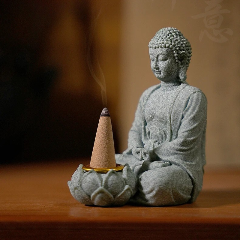 Statue Bouddha encens