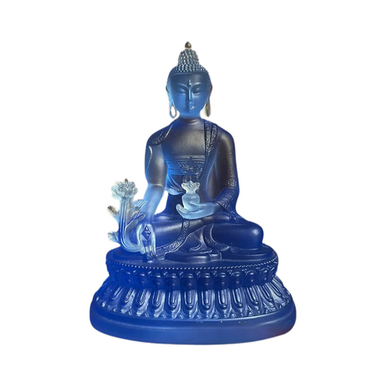 Statue Bouddha bleu