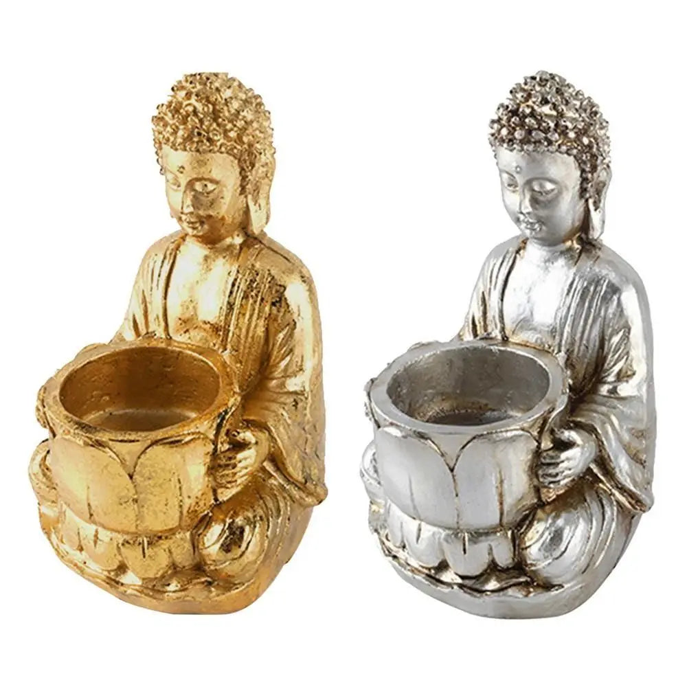 Statue Bouddha avec bougie