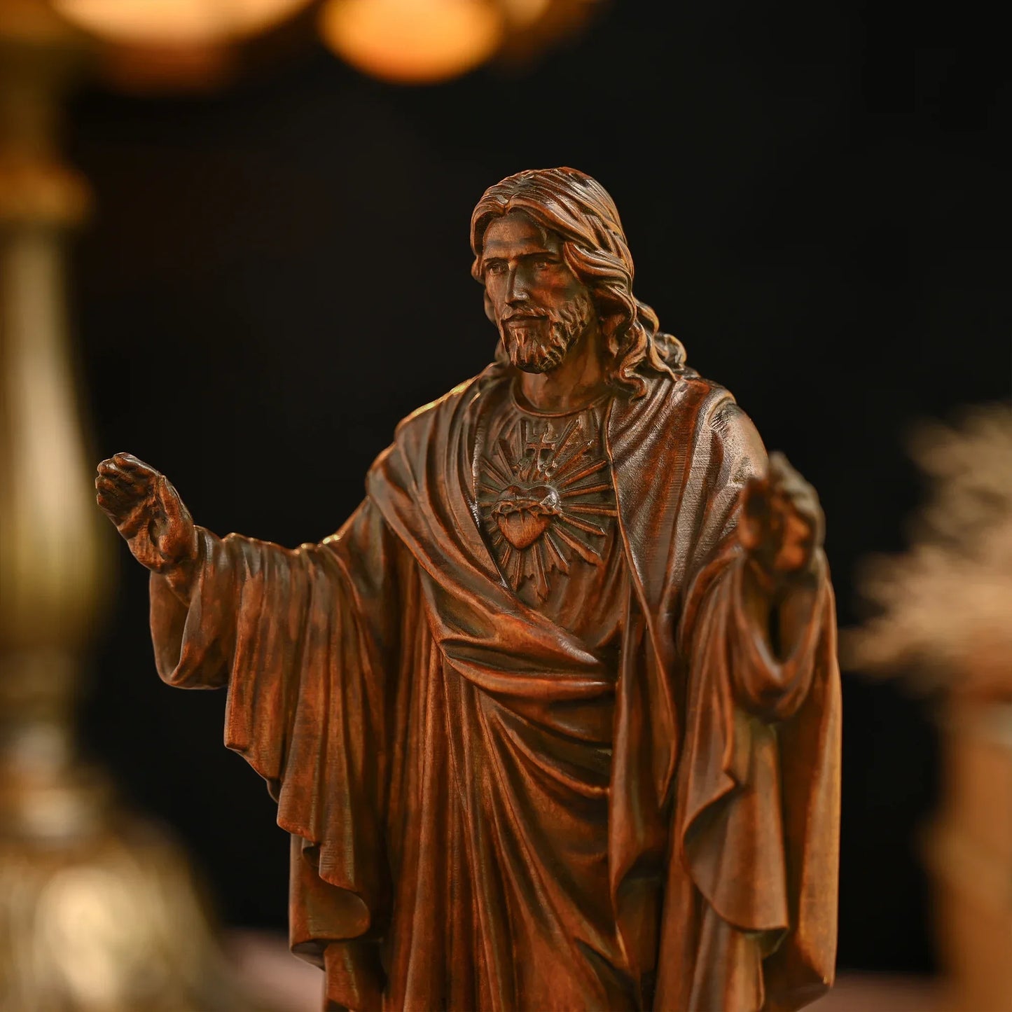 Statue Jésus en bois
