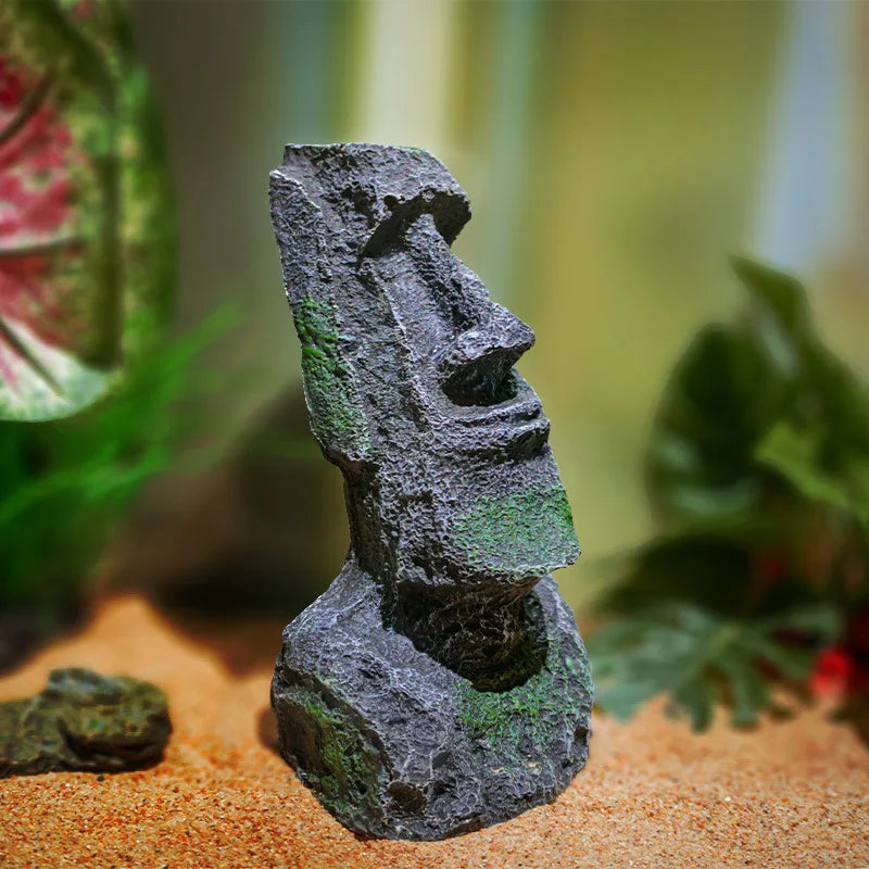 Statue moaï aquarium