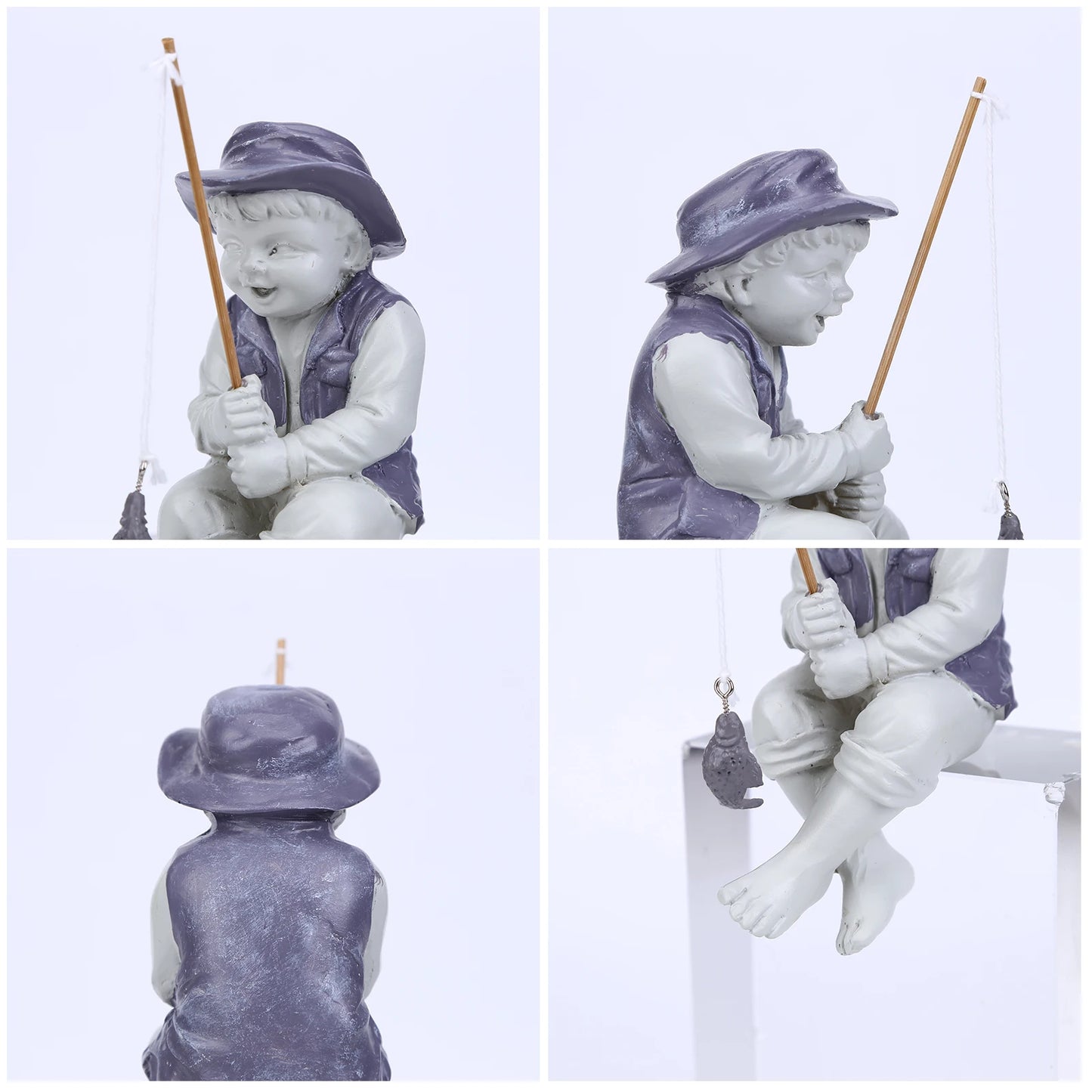 Statue de jardin pêcheur