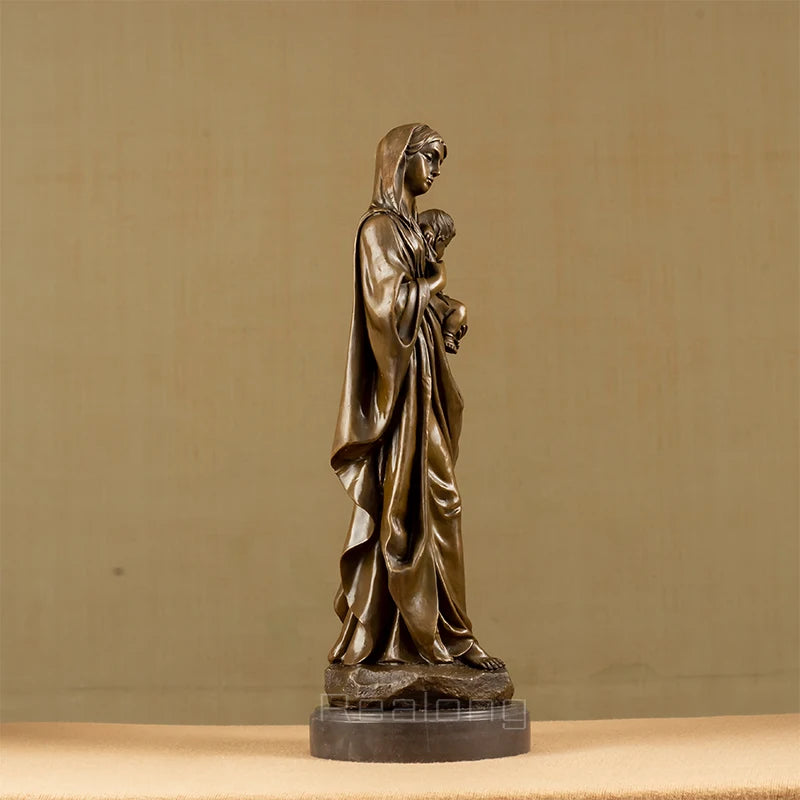 Statue Vierge Marie en bronze