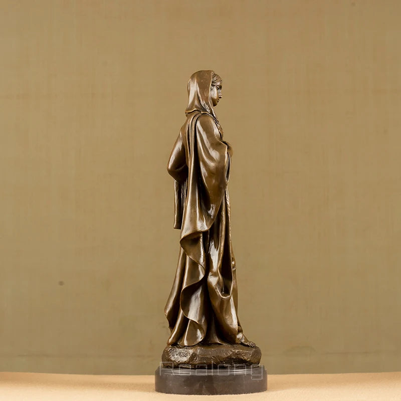 Statue Vierge Marie en bronze