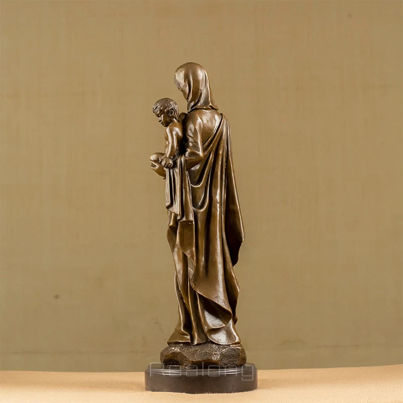Statue Vierge Marie en bronze