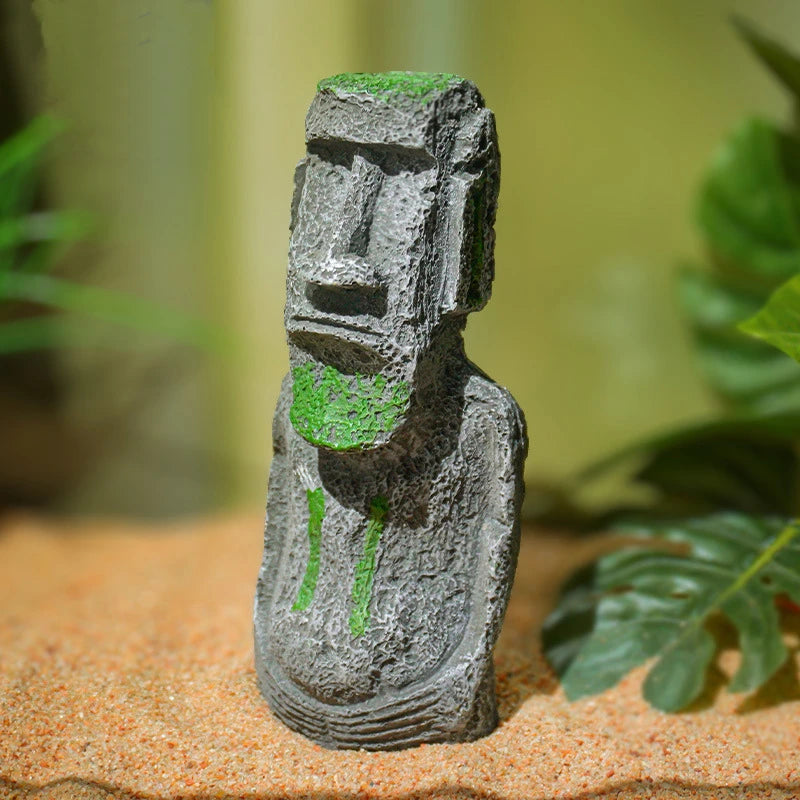 Statue moaï aquarium