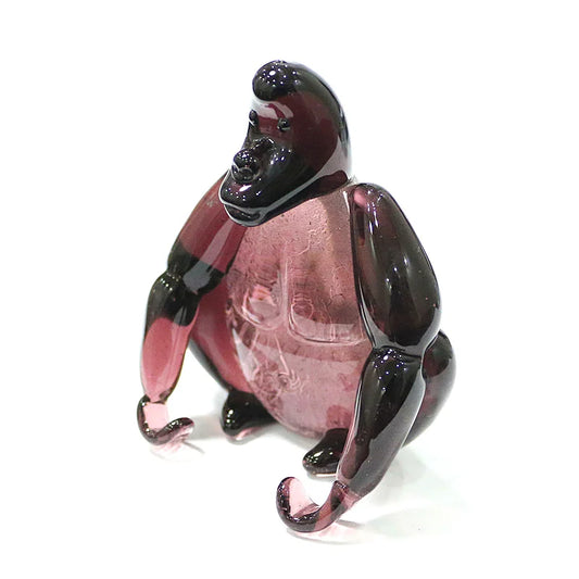 Statue gorille en verre